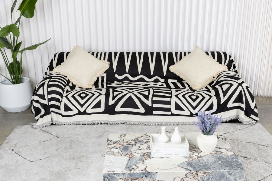 Black patterned cover